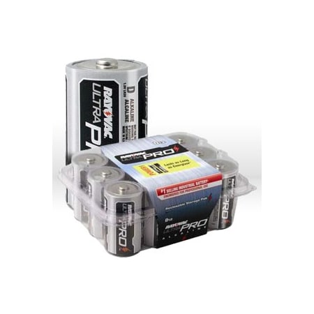 Rayovac Alkaline Battery, D 1.5V DC 12 PK ALD-12